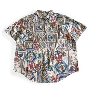 🧡 Vintage Two Roads, Button Down Short Sleeve Shirt